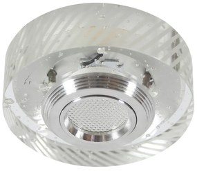 CLX Stropné moderné podhľadové LED osvetlenie THEODORA, 3W, teplá biela, 10cm, okrúhle, číre