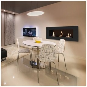 Kratki DELTA3/TUV - Vstavaný BIO krb DELTA3 40x120 cm 3x1,1kW čierna