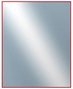 DANTIK - Zrkadlo v rámu, rozmer s rámom 80x100 cm z lišty Hliník červená (7001098)