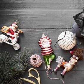 HANG ON Glas Ornament Yoga Santa -