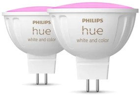 SADA 2x LED RGBW Stmievateľná žiarovka Philips Hue WACA GU5,3/MR16/6,3W/12V