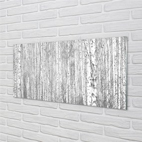 Nástenný panel  Čierna a biela strom les 125x50 cm