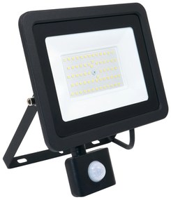 BERGE LED reflektor RODIX PREMIUM so snímačom PIR - 50W - IP65 - 4250Lm - studená biela - 6000K - záruka 36 mesiacov