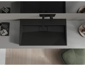 Mexen Ava, umývadlo na dosku z konglomerátu B/O 80 x 46 cm, čierna matná, 23018070