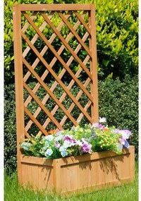 Kvetináč s mriežkou QS1704-2 60x28,5x100 cm žltý