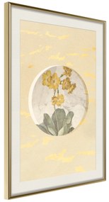 Artgeist Plagát - Flower In Circle [Poster] Veľkosť: 20x30, Verzia: Zlatý rám s passe-partout