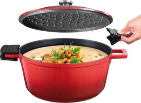 Hrniec s pokrievkou s nepriľnavým povrchom na indukciu 4.7 l Bordeaux - Tescoma