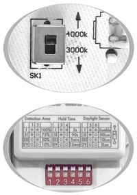 Ecolite WMAT300/HF-15W/BI - LED Stropné svietidlo so senzorom LED/15W/230V biela