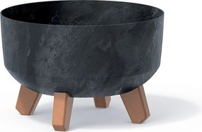 Nízky kvetináč GRACIE EFFECT antracitový