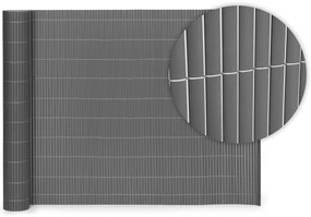MultiGarden Obojstranná bambusová rohož 100x500 cm na balkón terasu plot - antracit MultiGarden