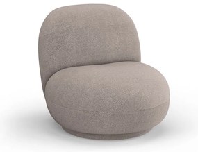 Béžové kreslo z textílie buklé Chuck – Micadoni Home