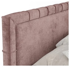 Ružová boxspring posteľ s úložným priestorom 200x200 cm Voyage – Maison de Rêve