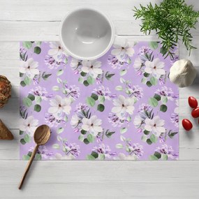 Biante Dekoračné prestieranie na stôl PML-044 Kvety magnólie na fialovom 30x40 cm