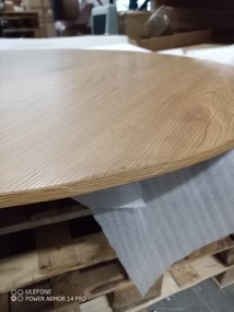 AKCIA Dubový jedálenský stôl s čiernymi nohami TETIS 100x100 II. akosť