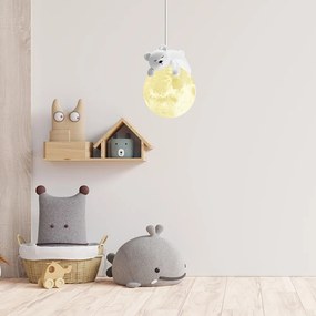 Dětský závěsný lustr White Bear bílý