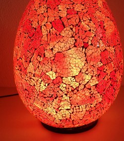 Stolná lampa EGG  červená