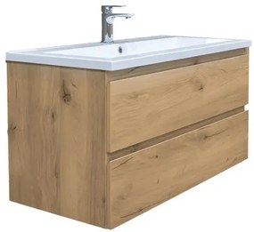 Kúpeľňová skrinka s umývadlom SAT B-Way dub mat BWAY2100OAKU, 1 ks