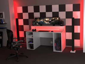 LED Písací stôl Myst (biela). Vlastná spoľahlivá doprava až k Vám domov. 1092049