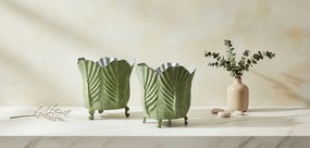 Sada 3 ks květináčů MARINA V zelená