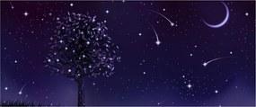 Obraz - Noc zachytená ilustrácou (120x50 cm)