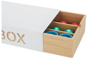 Biely stojan na kapsule – Balvi