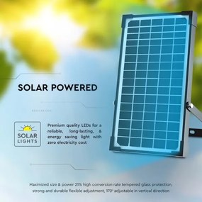 LED solárny reflektor so senzorom LED/30W/6,4V 4000K