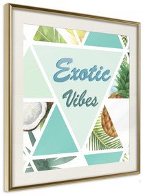 Artgeist Plagát - Exotic Vibes (Square) [Poster] Veľkosť: 20x20, Verzia: Zlatý rám s passe-partout