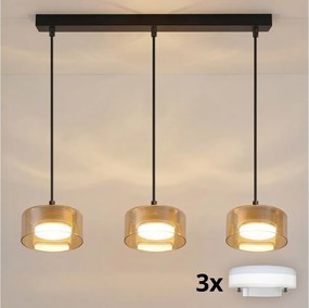 Brilagi - Luster na lanku AURA LUX 3xGX53/30W/230V čierna/zlatá