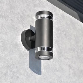 Vonkajšie nástenné svietidlo RINO 2xGU10/12W/230V IP54 čierna