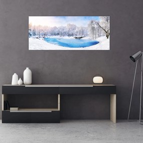 Obraz - Ľadové jazero (120x50 cm)