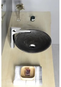 Sapho - Umývadlo na dosku BLOK pr. 40 cm hnedé/kameň