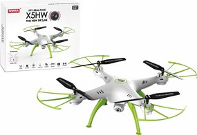 LEAN Toys Diaľkovo ovládaný dron X5HW bielo-zelený