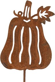 Rustikálny hrdzavý zápich tekvice - 7*1*40 cm