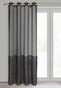 ZÁCLONA NA KRÚŽKOCH MARGARET2 140X250 CM ČIERNA