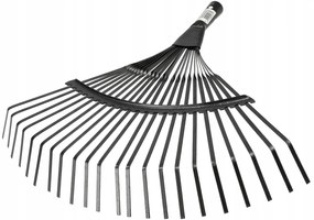 CROWNMAN KOVOVÉ vejárové hrable na lístie a trávu, 51 cm, 22 zubov