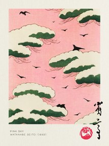 Umelecká tlač Pink Sky - Watanabe Seitei, (30 x 40 cm)