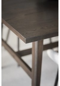 Tmavohnedý jedálenský stôl v dekore duba 100x220 cm Plainfield – Rowico