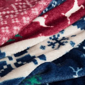 Deka CHRISTMAS 26 modrá / červená