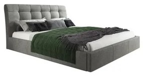 Čalúnená posteľ MALAGA šedá rozmer 160x200 cm