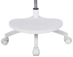 Detská otočná stolička Neoseat JUNI 009 s podnožou — látka, sivá