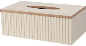 Box na vreckovky Stripes béžová, 25 x 13,5 x 9 cm