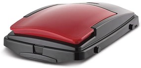 Červeno-čierny poklop na odpadkový kôš - Addis