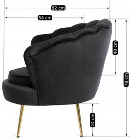 PROXIMA.store - Glamour kreslo ANGEL FARBA: ružová