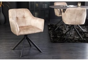 Stolička 42391 Loft Zamat Champagner - Komfort-nábytok
