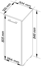 Skrinka do kúpeľne FIN 30 cm dub sonoma/biela