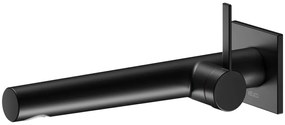 KEUCO IXMO 1-otvorová páková umývadlová batéria pod omietku, hranatá rozeta, výtok 243 mm, čierna matná, 59516372102