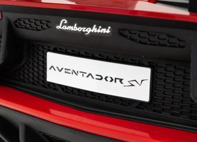 Detské elektrické autíčko Lamborghini Aventador SV 24 V červené