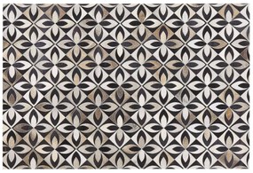 Kožený koberec 160 x 230 cm viacfarebný ISHAN Beliani