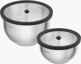 Oceľové misky's pokrievkami Fresh & Save, 2 ks