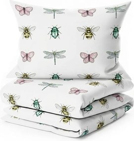 Bavlnené obliečky do postieľky TINY WINGS biele Rozmer obliečky: 45 x 65 cm | 90 x 135 cm